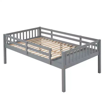 Lit superposé Triple (grand lit en bas, lits jumeaux au milieu et en haut) pour 3 enfants, en bois, avec tiroirs et barrières de sécurité, pour chambre à coucher ou dortoir