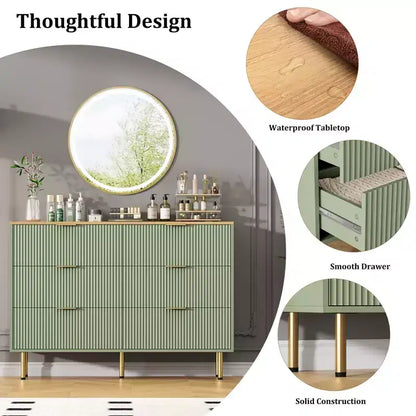 Commode à 6 tiroirs pour chambre à coucher, commode en bois, commode de rangement moderne, pour salon, placard, couloir, entrée