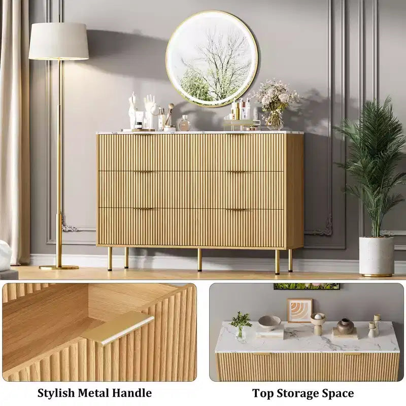 Commode à 6 tiroirs pour chambre à coucher, commode en bois, commode de rangement moderne, pour salon, placard, couloir, entrée