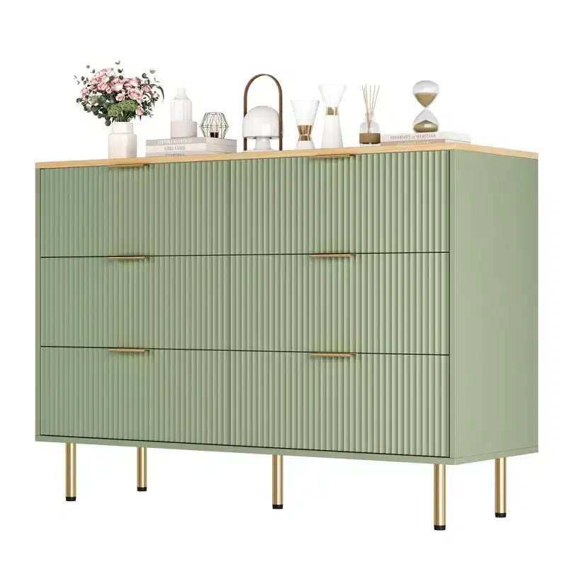 Commode à 6 tiroirs pour chambre à coucher, commode en bois, commode de rangement moderne, pour salon, placard, couloir, entrée
