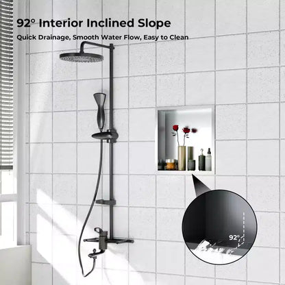 Niche de douche en acier inoxydable, organiseur mural de salle de bain encastré 304 pour douche