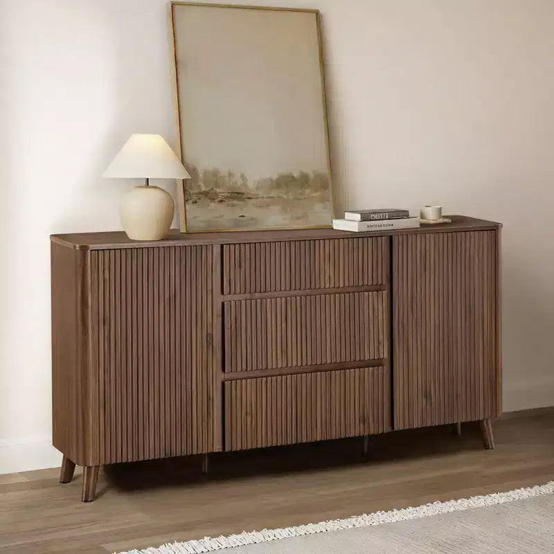 Buffet moderne avec rangement Spruce & Spring de 62 pouces