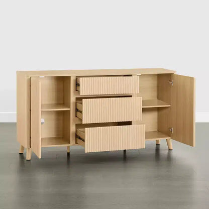 Buffet moderne avec rangement Spruce & Spring de 62 pouces
