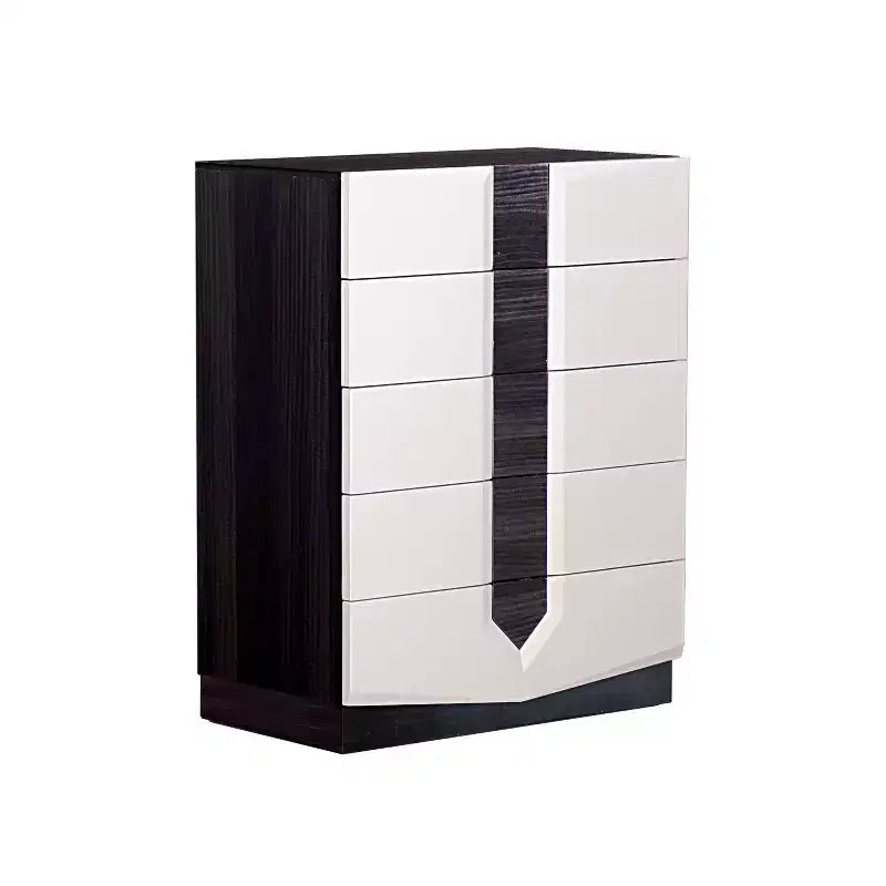 Commode verticale en plastique HomeStock de 22 po de hauteur avec 5 tiroirs, finition grise