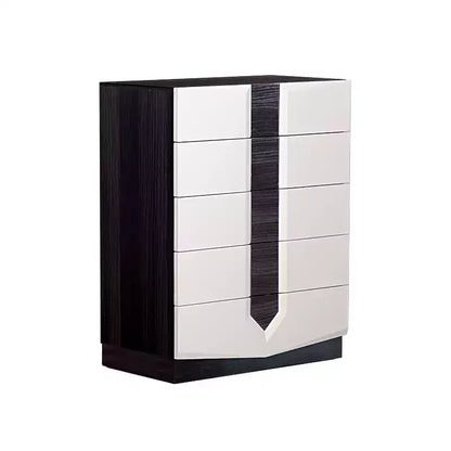 Commode verticale en plastique HomeStock de 22 po de hauteur avec 5 tiroirs, finition grise