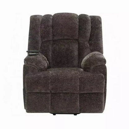 Fauteuil inclinable électrique Royal Hampton avec releveur, fonction chauffante, massage, velours marron