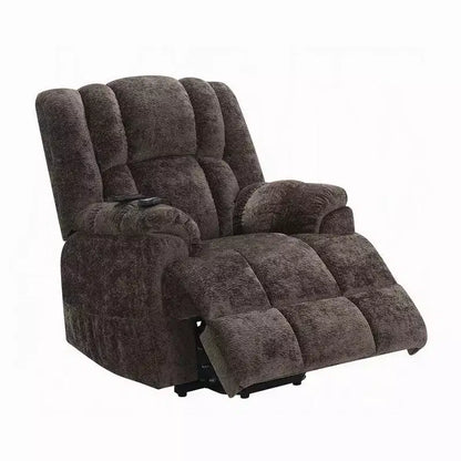 Fauteuil inclinable électrique Royal Hampton avec releveur, fonction chauffante, massage, velours marron