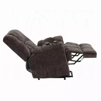 Fauteuil inclinable électrique Royal Hampton avec releveur, fonction chauffante, massage, velours marron