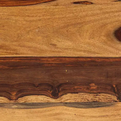 Table basse en bois d'acacia massif marron, acier thermolaqué