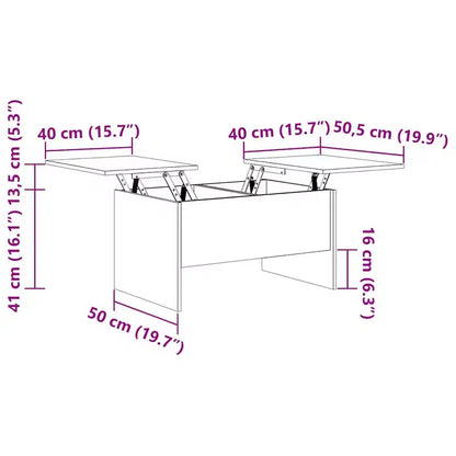 Table basse gris Sonoma bois d'ingénierie moyen