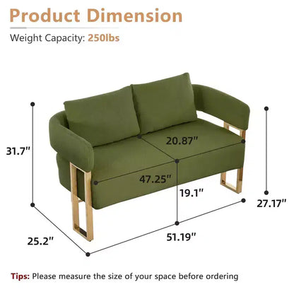 Fauteuil moderne Okak en molleton Teddy avec cadre en métal doré, fauteuil de réception pour salons, zones de détente