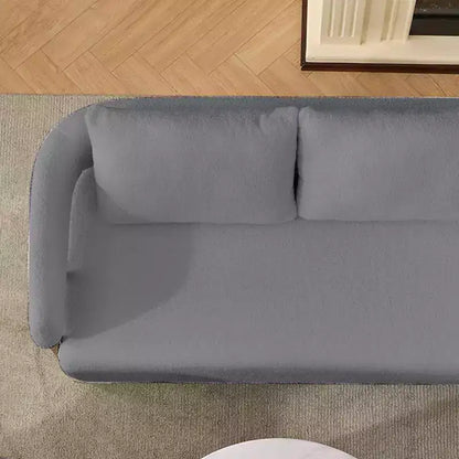 Fauteuil moderne Okak en molleton Teddy avec cadre en métal doré, fauteuil de réception pour salons, zones de détente