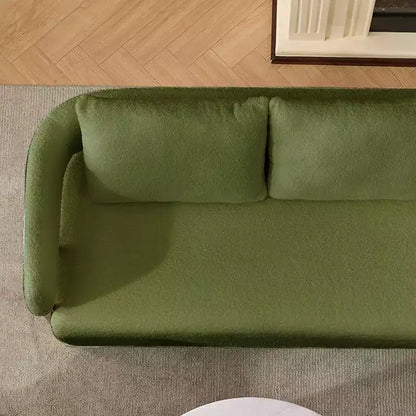 Fauteuil moderne Okak en molleton Teddy avec cadre en métal doré, fauteuil de réception pour salons, zones de détente