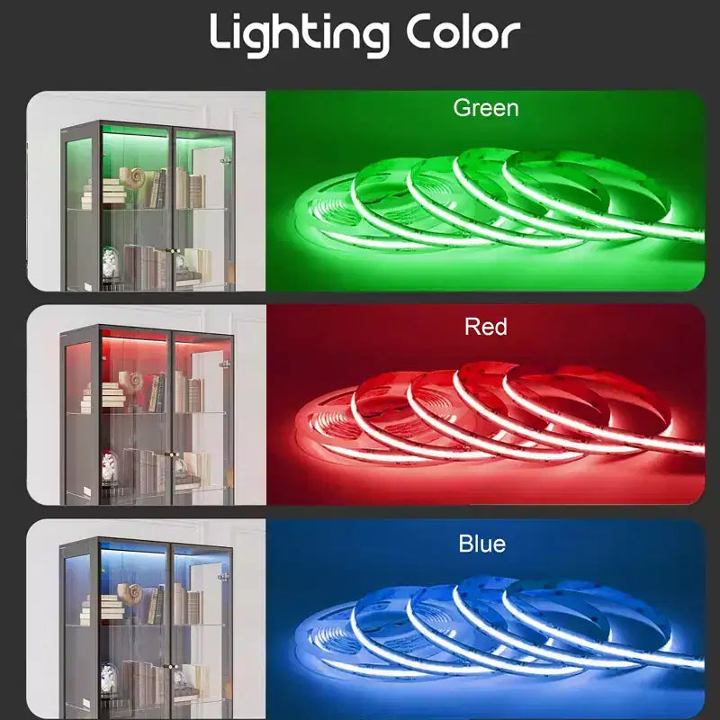 Meuble d'exposition moderne en verre Famapy avec lumières LED, 3 tiroirs et étagères en verre trempé, bibliothèque, vitrine pour présenter livres/décorations avec style