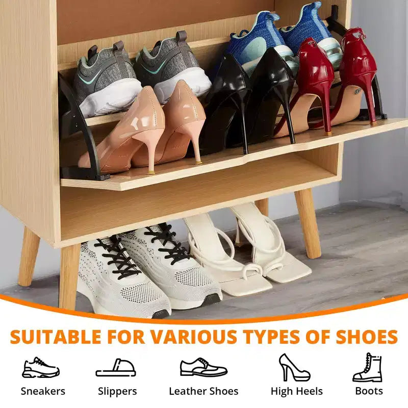 Meuble à chaussures-Rangement de chaussures dissimulé avec tiroir basculant en rotin et conception anti-basculement, Meuble à chaussures pour entrée, couloir, Organisateur de rangement de 18 à 20 paires