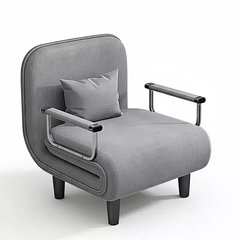 Homy Casa Chaise d'appoint pliante avec dossier et oreiller réglables, chaise longue convertible pour petits espaces, dortoirs ou bureau à domicile, gris