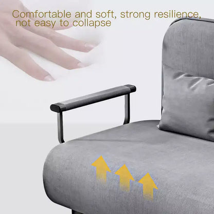 Homy Casa Chaise d'appoint pliante avec dossier et oreiller réglables, chaise longue convertible pour petits espaces, dortoirs ou bureau à domicile, gris
