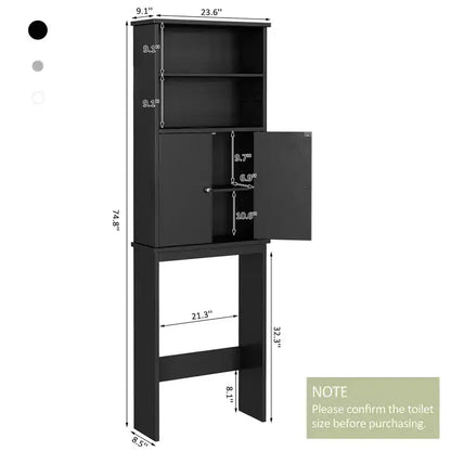 Celebalcony 74,8 pouces de haut Autonome Étagère de Rangement Au-dessus des Toilettes Étagères WC