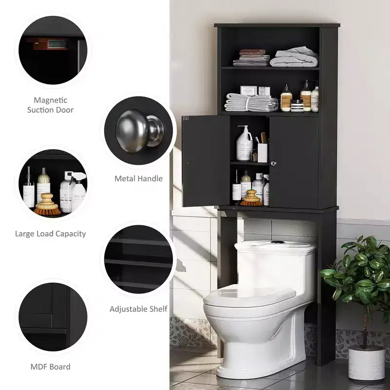 Celebalcony 74,8 pouces de haut Autonome Étagère de Rangement Au-dessus des Toilettes Étagères WC