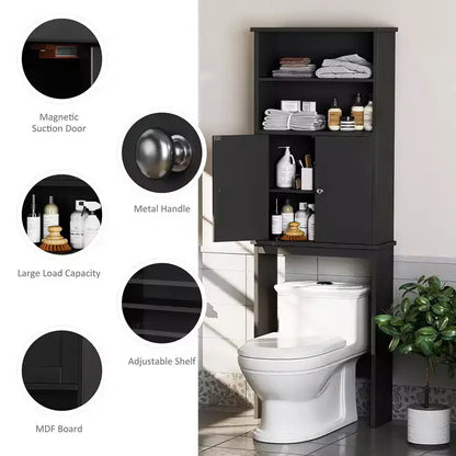 Celebalcony 74,8 pouces de haut Autonome Étagère de Rangement Au-dessus des Toilettes Étagères WC