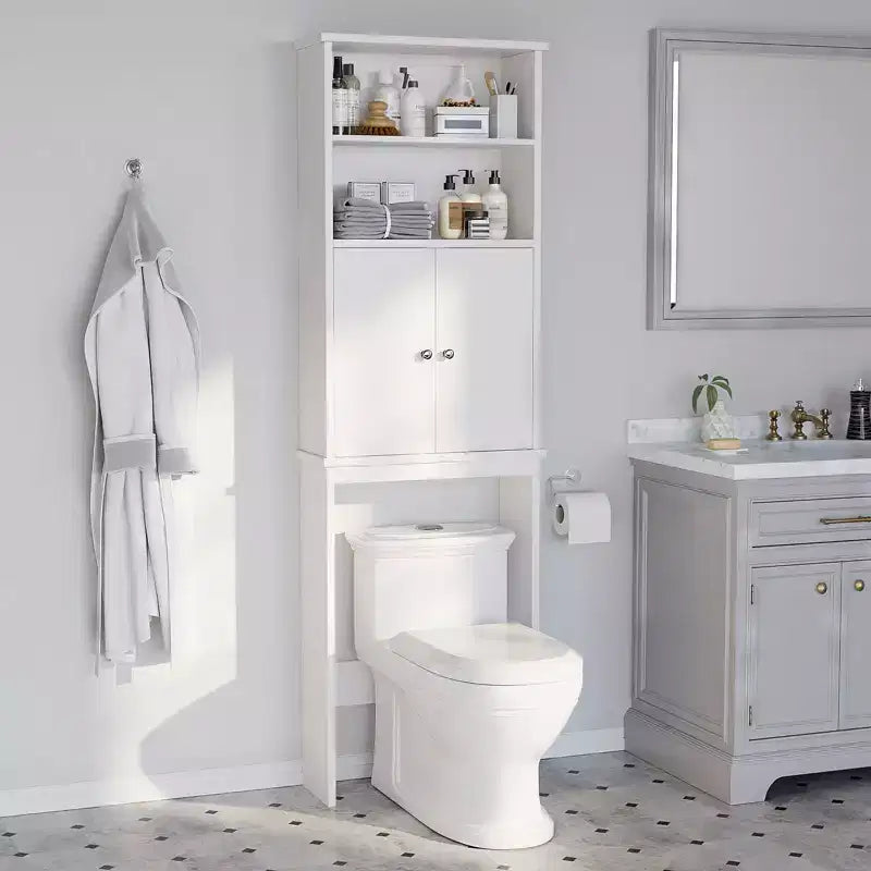Celebalcony 74,8 pouces de haut Autonome Étagère de Rangement Au-dessus des Toilettes Étagères WC