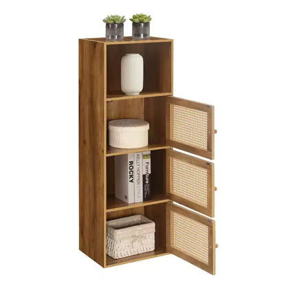 Armoires de rangement utilitaires HomeStock en panneau de particules, 118,75 cm (46,75 po) de hauteur et 41,91 cm (16,5 po) de largeur, avec 3 portes et 2 étagères