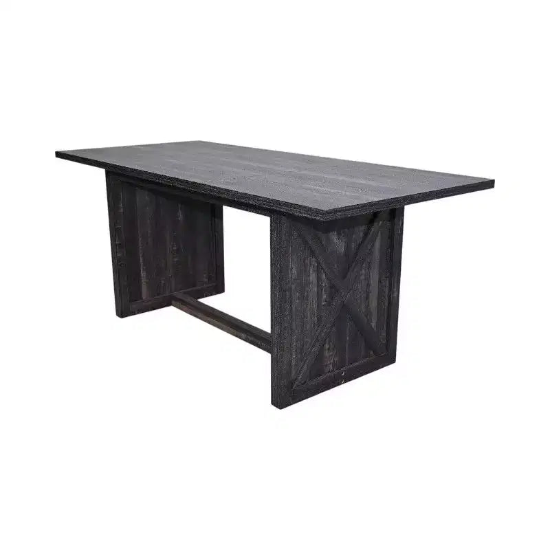 Okak 70.87IN Farmhouse Dining Table for 6-8 People, Rectangular Kitchen Table with Reinforced Table Legs, Dinner Table for Dining Room, Gray