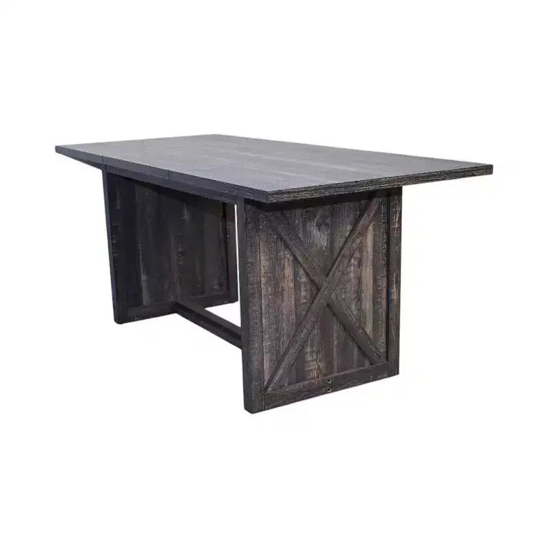 Okak 70.87IN Table de salle à manger de ferme pour 6-8 personnes, Table de cuisine rectangulaire avec pieds renforcés, Table de dîner pour salle à manger, Gris