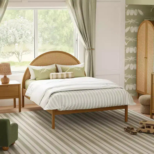 Babyletto Bondi Cane Full Bed - Honey with Natural Cane