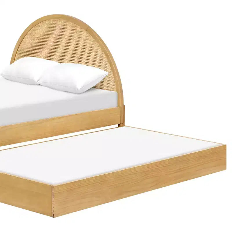 Lit double en rotin Babyletto Bondi - Miel avec rotin naturel