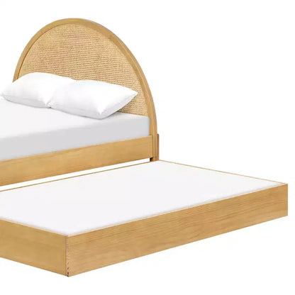 Lit double en rotin Babyletto Bondi - Miel avec rotin naturel