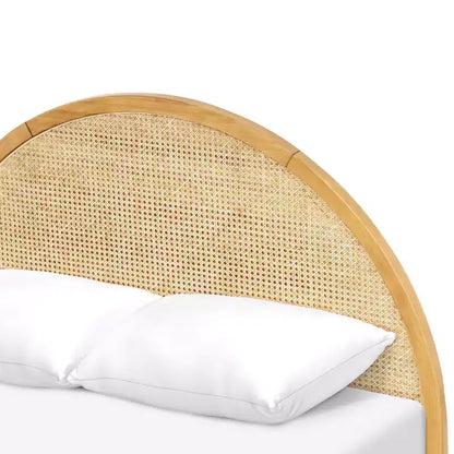 Lit double en rotin Babyletto Bondi - Miel avec rotin naturel