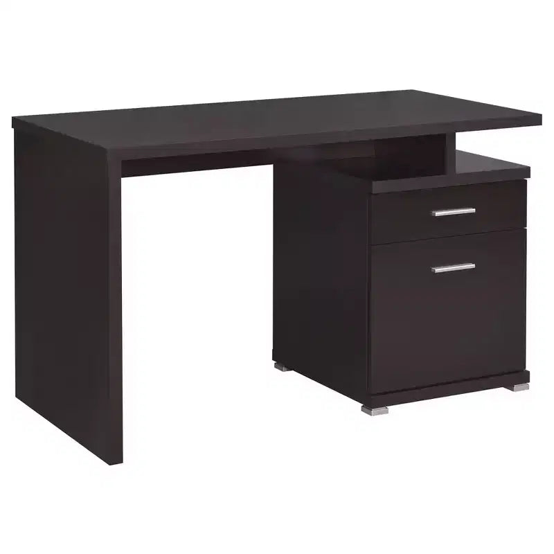Okak Bureaux de direction 47,25 po, bureau assis-debout avec 2 tiroirs et poignée en métal, bureau d'ordinateur pour salle de lecture, bureau d'étude