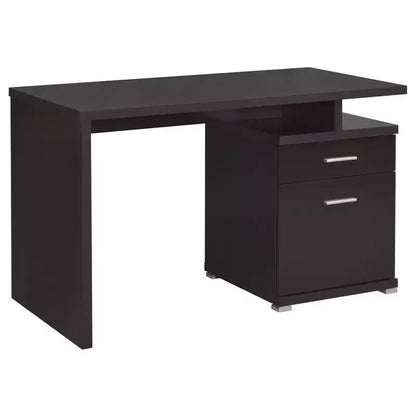 Okak Bureaux de direction 47,25 po, bureau assis-debout avec 2 tiroirs et poignée en métal, bureau d'ordinateur pour salle de lecture, bureau d'étude
