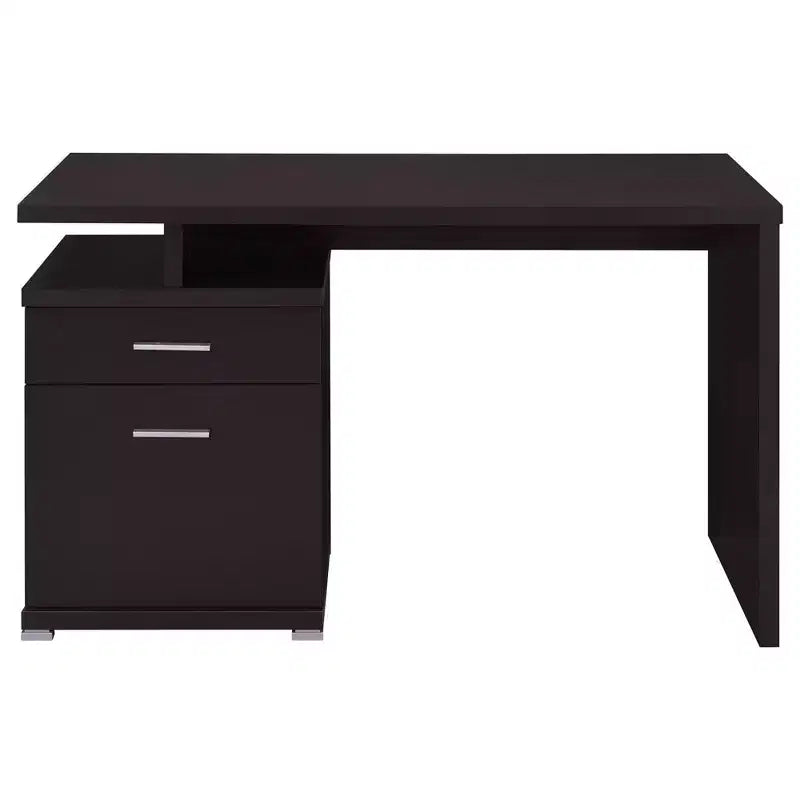Okak Bureaux de direction 47,25 po, bureau assis-debout avec 2 tiroirs et poignée en métal, bureau d'ordinateur pour salle de lecture, bureau d'étude