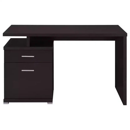 Okak Bureaux de direction 47,25 po, bureau assis-debout avec 2 tiroirs et poignée en métal, bureau d'ordinateur pour salle de lecture, bureau d'étude