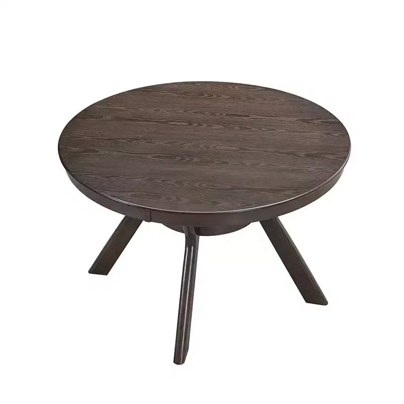 Table à manger ronde en bois Homy Casa avec étagère, table de salle à manger moderne pour la cuisine ou les petits espaces