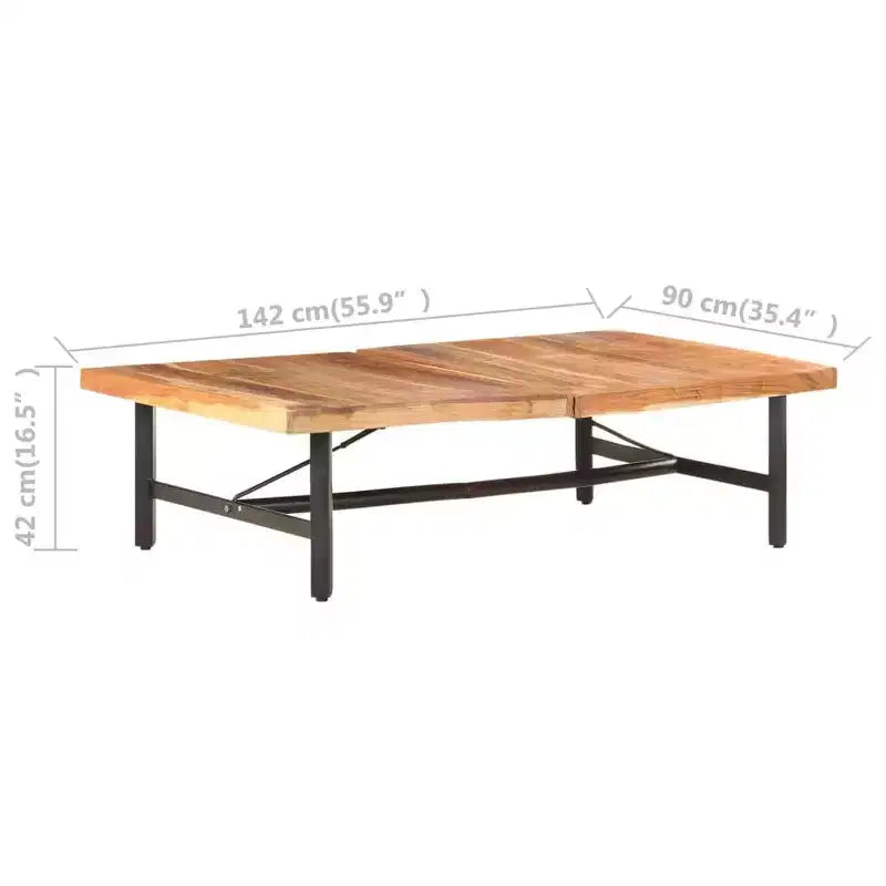 vidaXL Table Basse Table d'Appoint Table de Canapé Meuble de Salon Bois Massif