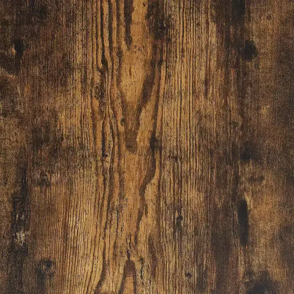 vidaXL Table basse chêne fumé – Meuble d'appoint style industriel pour salon – Bois d'ingénierie avec cadre en métal, étagère de rangement, pieds réglables