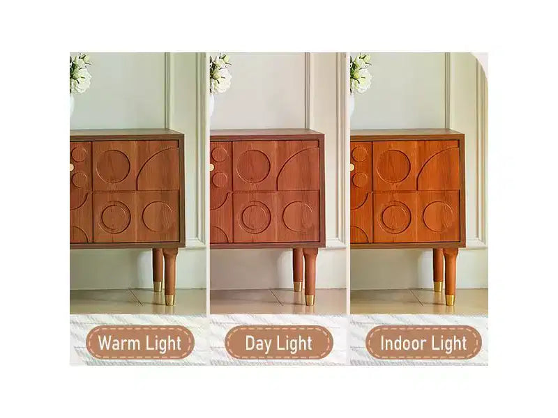 JVNOXK Meuble TV du milieu du siècle, meuble TV média moderne avec 4 placards, centre de divertissement en bois pour TV de 55 pouces et plus, console TV minimaliste pour salon