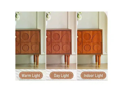 JVNOXK Meuble TV du milieu du siècle, meuble TV média moderne avec 4 placards, centre de divertissement en bois pour TV de 55 pouces et plus, console TV minimaliste pour salon