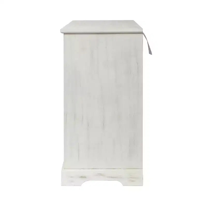 Meuble de rangement buffet GDFStudio Isla antique de 110 cm avec 3 portes sculptées