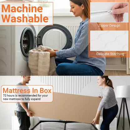 Matelas hybride BestMassage 10 pouces à ressorts ensachés et mousse, sans fibre de verre, fermeté moyenne, idéal pour les personnes qui dorment sur le dos, le ventre ou le côté