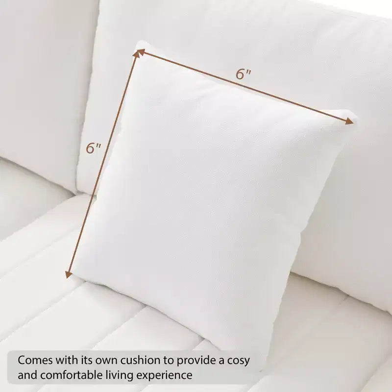 GDFStudio Kingsley Canapé d'angle moderne en L 5 places 90x80 avec pouf mobile