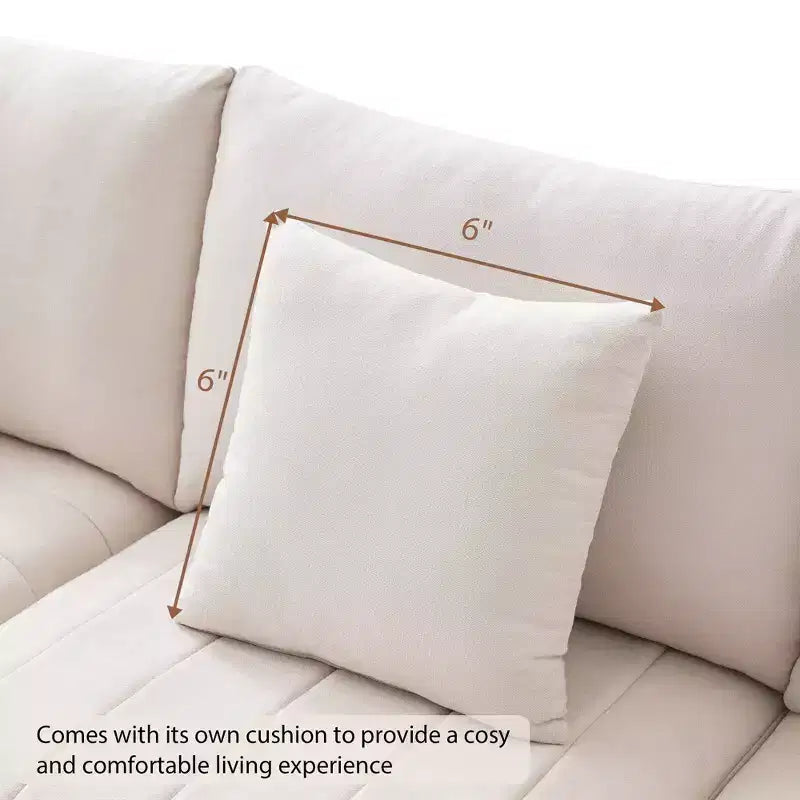 GDFStudio Kingsley Canapé d'angle moderne en L 5 places 90x80 avec pouf mobile