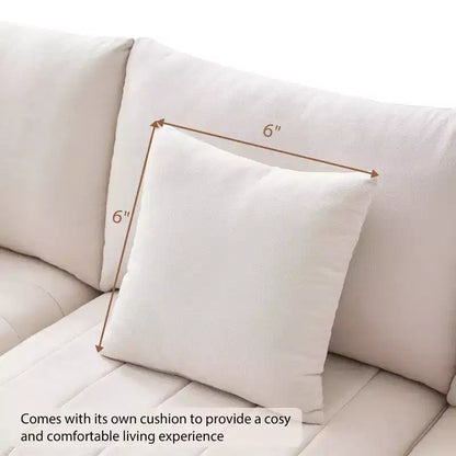 GDFStudio Kingsley Canapé d'angle moderne en L 5 places 90x80 avec pouf mobile