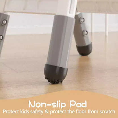 GustoWave Lot de 2 chaises réglables pour enfants, hauteur à 3 niveaux de 54,1 à 58,2 cm, dossier ergonomique, patins antidérapants, PP sûr, pour les 2-12 ans