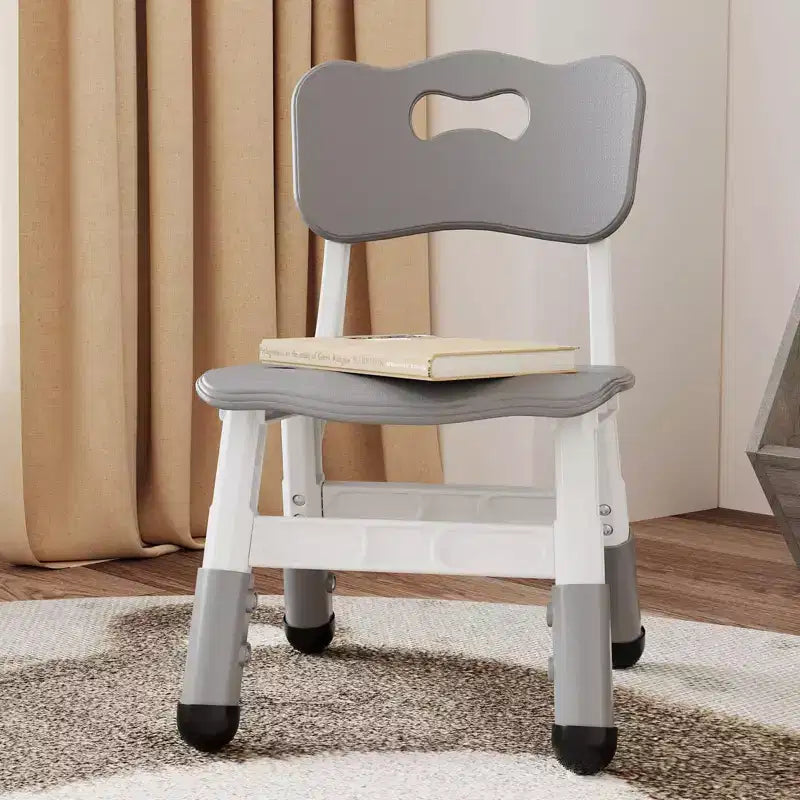 GustoWave Lot de 2 chaises réglables pour enfants, hauteur à 3 niveaux de 54,1 à 58,2 cm, dossier ergonomique, patins antidérapants, PP sûr, pour les 2-12 ans