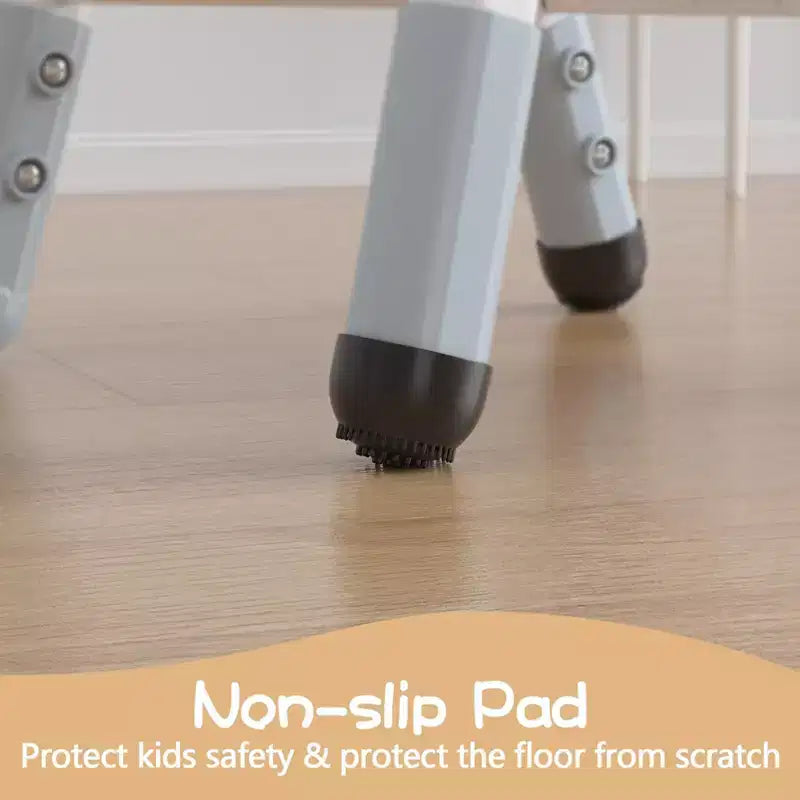 GustoWave Lot de 2 chaises réglables pour enfants, hauteur à 3 niveaux de 54,1 à 58,2 cm, dossier ergonomique, patins antidérapants, PP sûr, pour les 2-12 ans