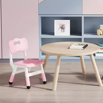GustoWave Lot de 2 chaises réglables pour enfants, hauteur à 3 niveaux de 54,1 à 58,2 cm, dossier ergonomique, patins antidérapants, PP sûr, pour les 2-12 ans